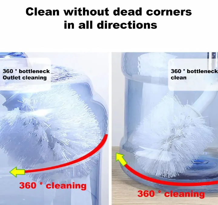 Long Cleaning Brush For Water Dispenser Bottle L- Shaped Barrel Magic Brush Gallon Cleaning Bottle Brush, this kitchen scrub brush can clean the narrow areas which other normal brush cannot reach