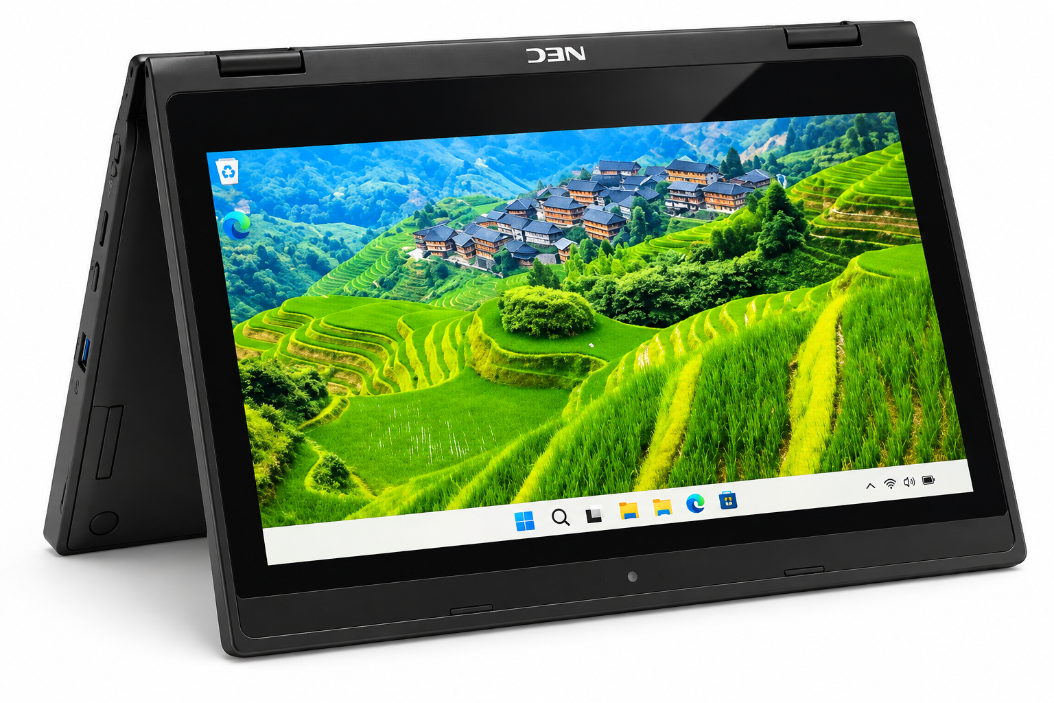 Nec VersaPro x360, Convertible 2 in 1, Intel, Touchscreen, 4 GB RAM,128 GB Internal SSD, 11.6 Display, 6 Months Warranty - Black. (Refurbished)
