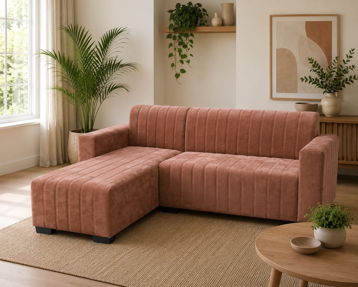 5 seates L shape sofas