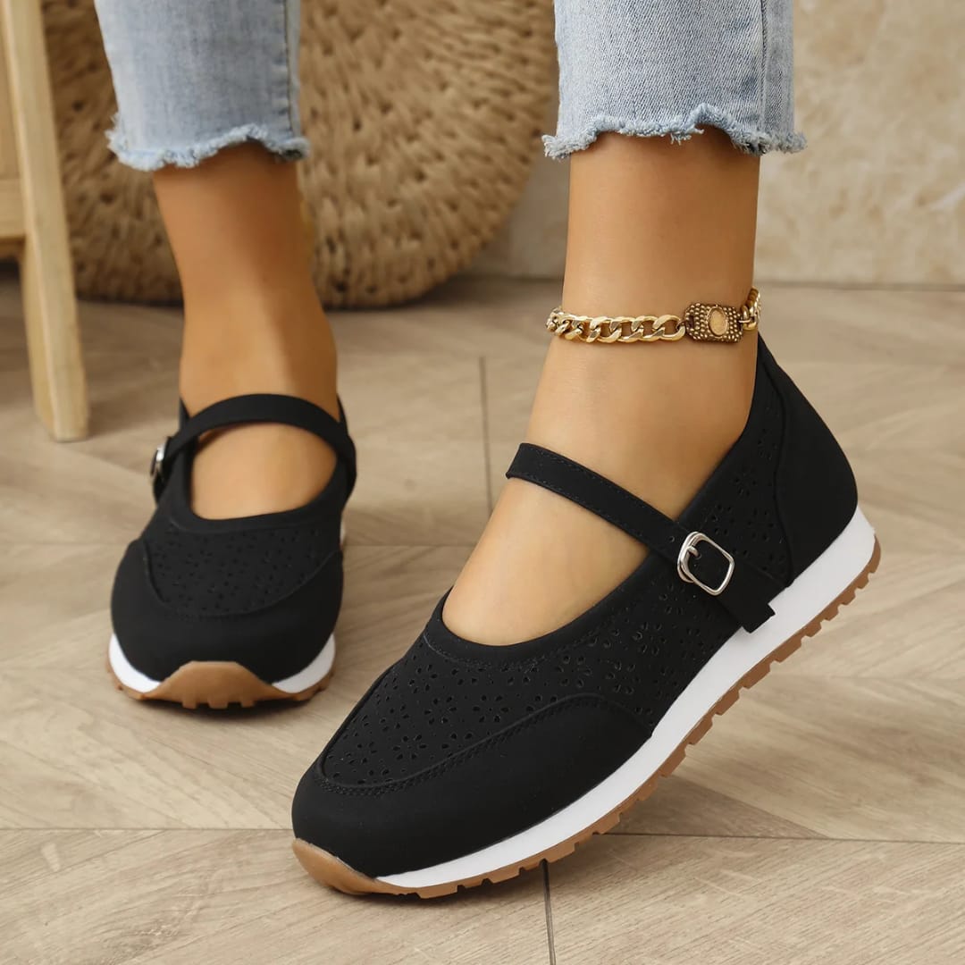 White Hollow Out Platform Sneakers Women 2025 Plus Size 36-43 Breathable Sports Shoes Woman Comfort Non Slip Walking Flats Mujer