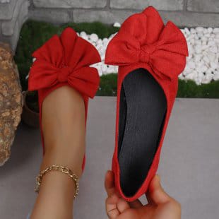 Summer New Women Flats Shoes Bow Pointed Toe Female Loafers Walking Fashion Sneakers Casual Shallow Breathable Shoes for Women