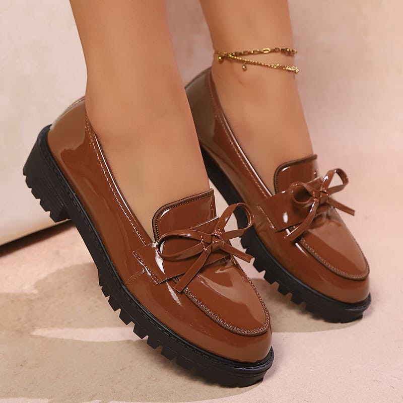 Ladies Small Leather Shoes New Fashion Round Toe Retro Solid Color Mary Jane Shoes Daily Casual Ladies High Heels Zapatos Mujer