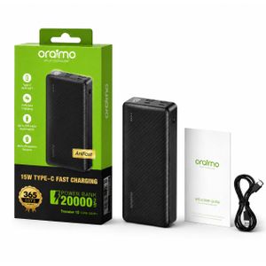 Oraimo Traveler 15 20000mAh, 15W Type Oraimo traveler 15 OPB1201 20000MAH 15W powerbank with type c input and outputC Fast Charging Power BankOraimo Traveler 15 Power Bank 20000mAh (15W Type-C Fast C