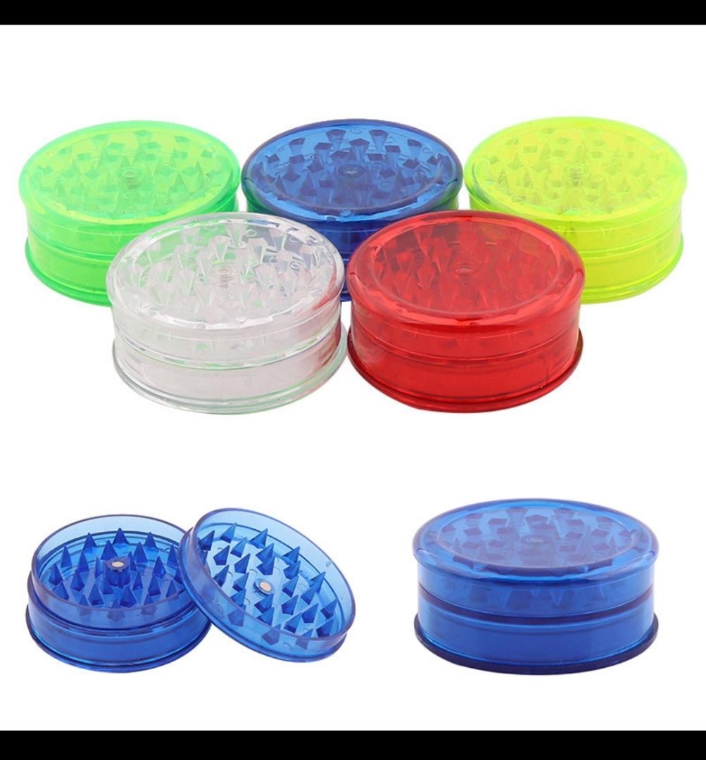 Premium Clear Acrylic Herb Grinder with Dual Layers, Sharp Pyramid Teeth, Smooth Rotation & Smoking Accessory– Perfect for Grinding Herbs, Spices, Tobacco and Kitchen Use, Durable and weeds Grinder