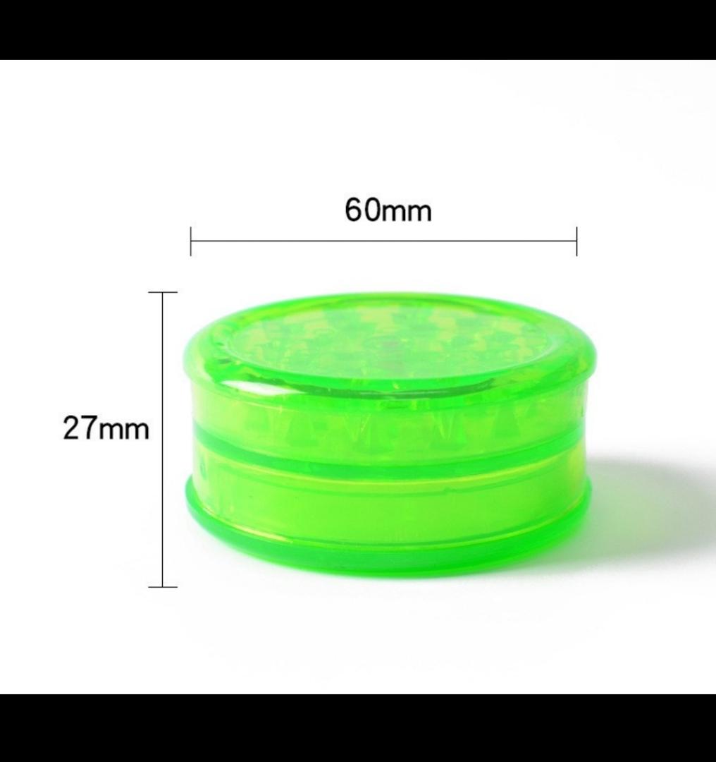 Premium Clear Acrylic Herb Grinder with Dual Layers, Sharp Pyramid Teeth, Smooth Rotation & Smoking Accessory– Perfect for Grinding Herbs, Spices, Tobacco and Kitchen Use, Durable and weeds Grinder