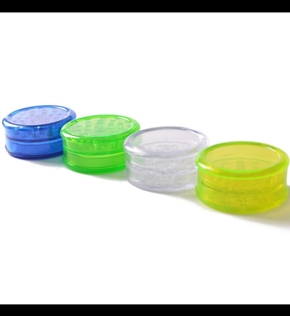 Premium Clear Acrylic Herb Grinder with Dual Layers, Sharp Pyramid Teeth, Smooth Rotation & Smoking Accessory– Perfect for Grinding Herbs, Spices, Tobacco and Kitchen Use, Durable and weeds Grinder