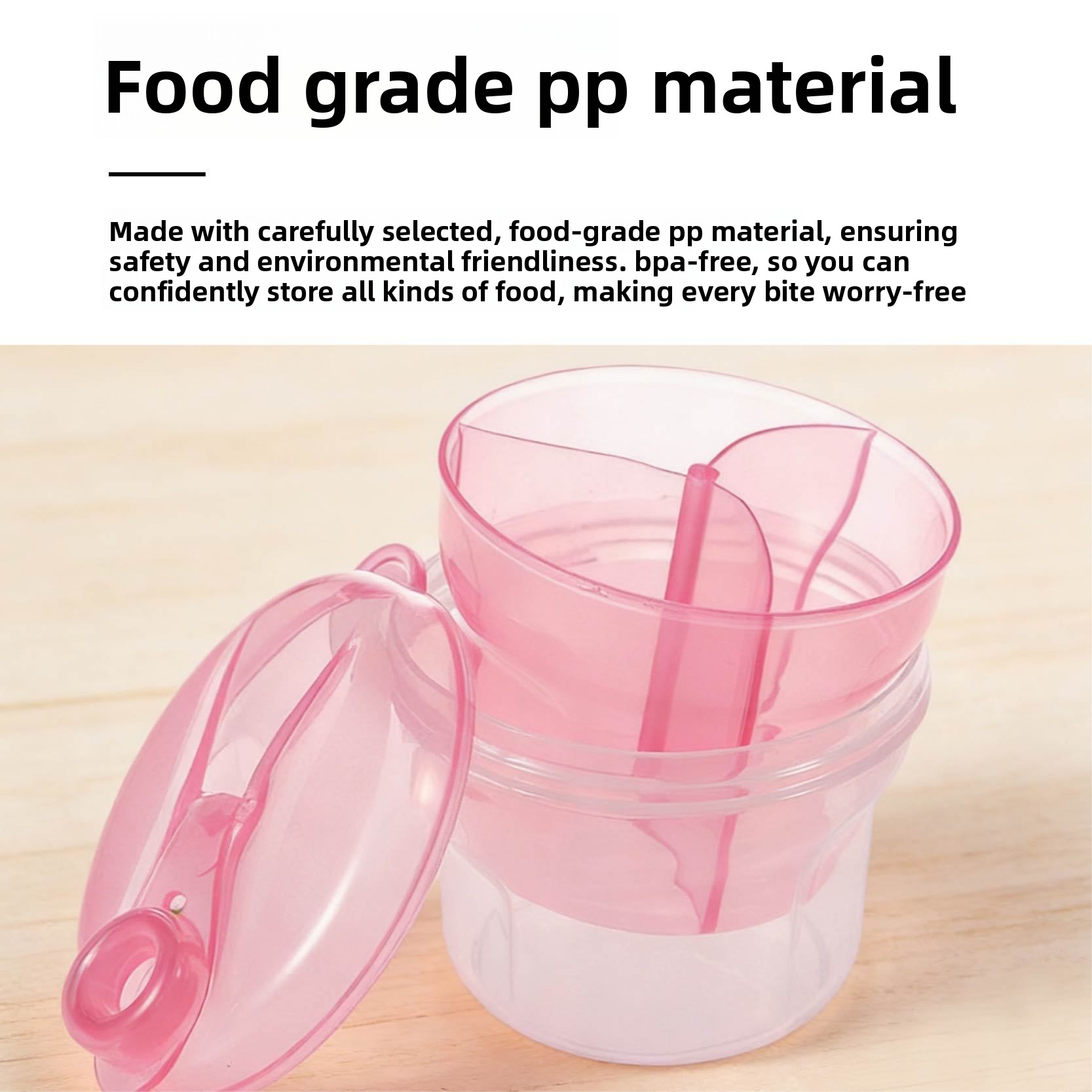 Baby Milk Powder Dispenser 270ml BPA-Free PP 3-Compartment Formula Storage Container