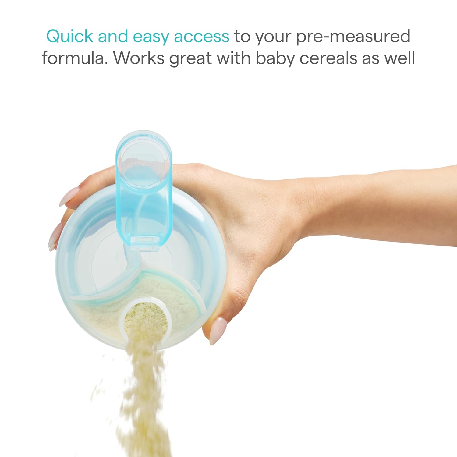 Baby Milk Powder Dispenser 270ml BPA-Free PP 3-Compartment Formula Storage Container