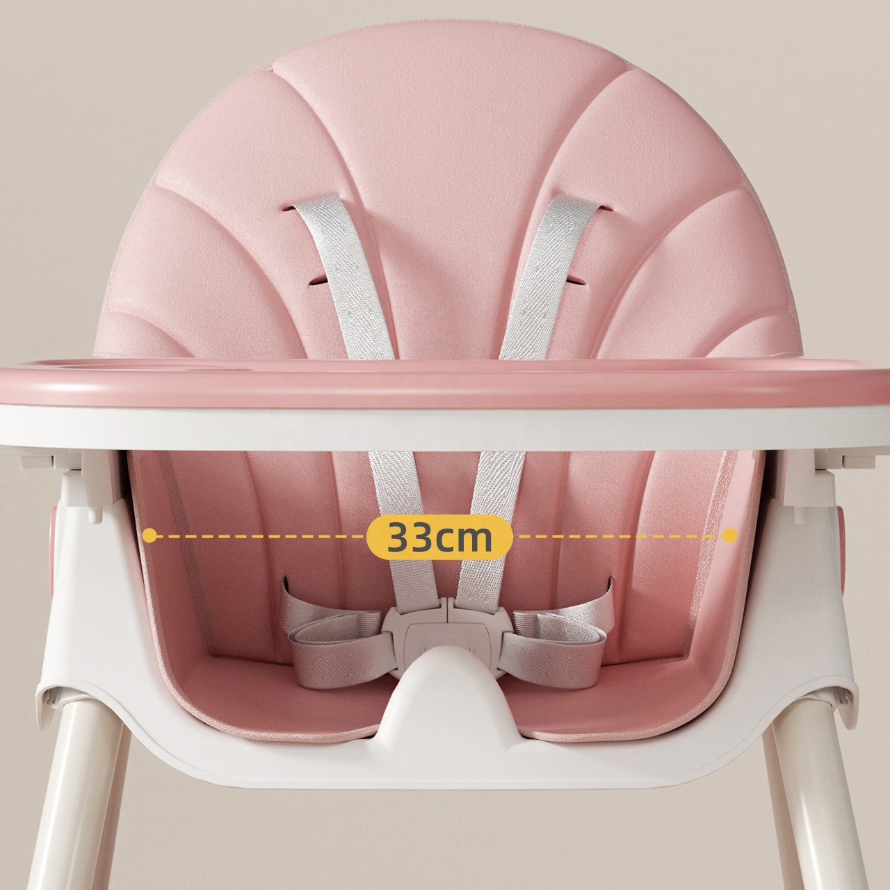 3-in-1 Baby High Chair for Kids – Foldable, Height Adjustable Toddler Feeding Chair with Removable Tray, Comfortable Seat and Sturdy Plastic Design for Safe, Easy and Convenient Mealtimes