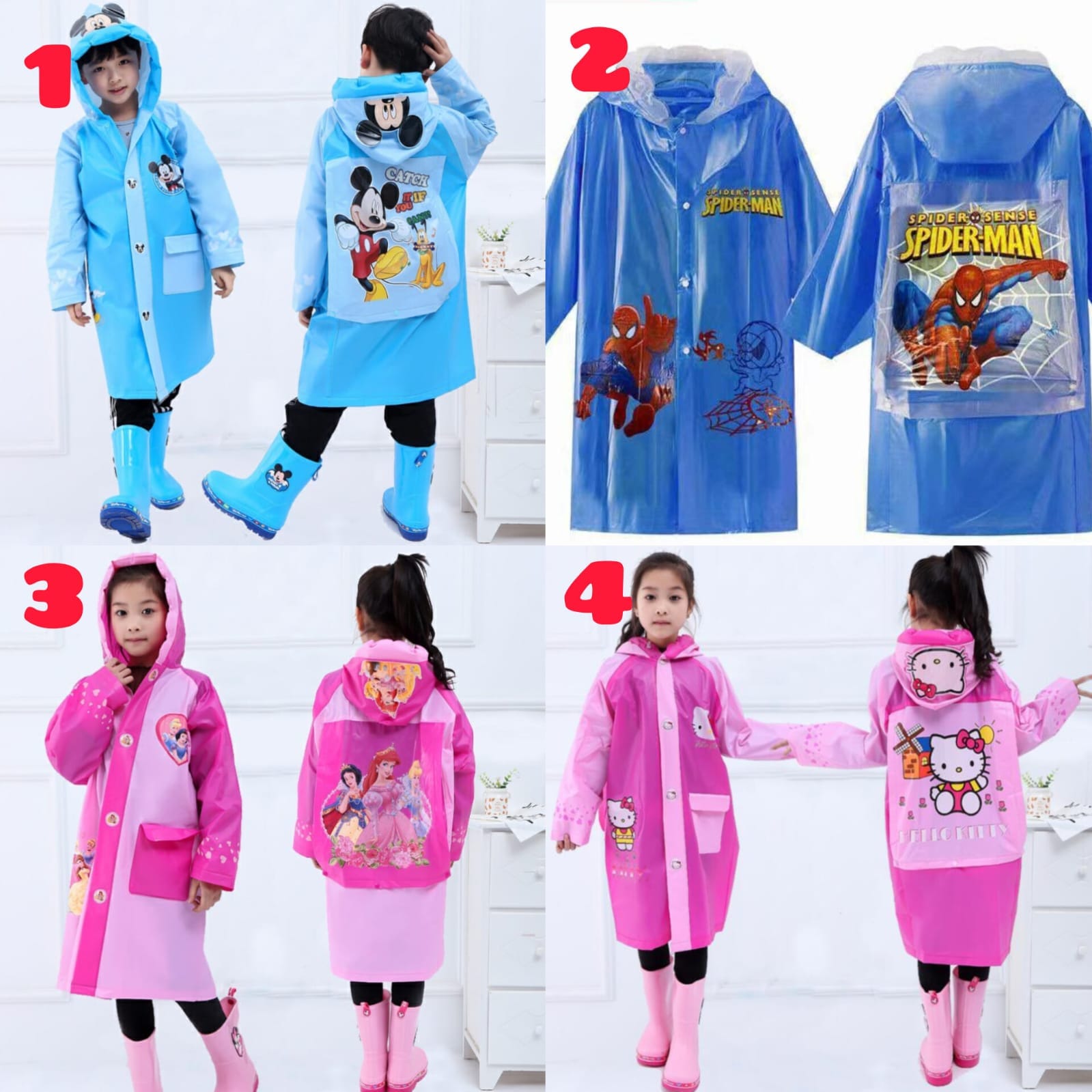KIDS CARTOON-THEMED RAINCOAT 🌧️😍

✨ Fun & colourful cartoon designs
☔ Waterproof & perfect for rainy days
🧒 Suitable for kids
🎒 Comfortable to wear over clot
