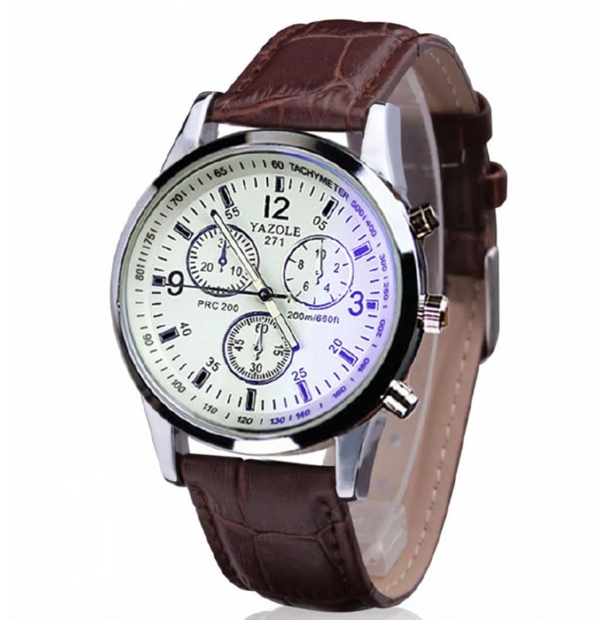 Men Leather Watch Man Luxury Quartz Stainless Steel Wrist Watches Mens Wristwatch For Male Fashion Quartz Analog Valentine Gift White Black one size