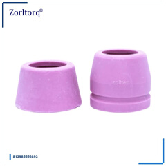 AG60/SG55 Pink Ceramic Shield Caps and Slotted Protective Nozzles for LGK-60 Plasma Cutting Torches