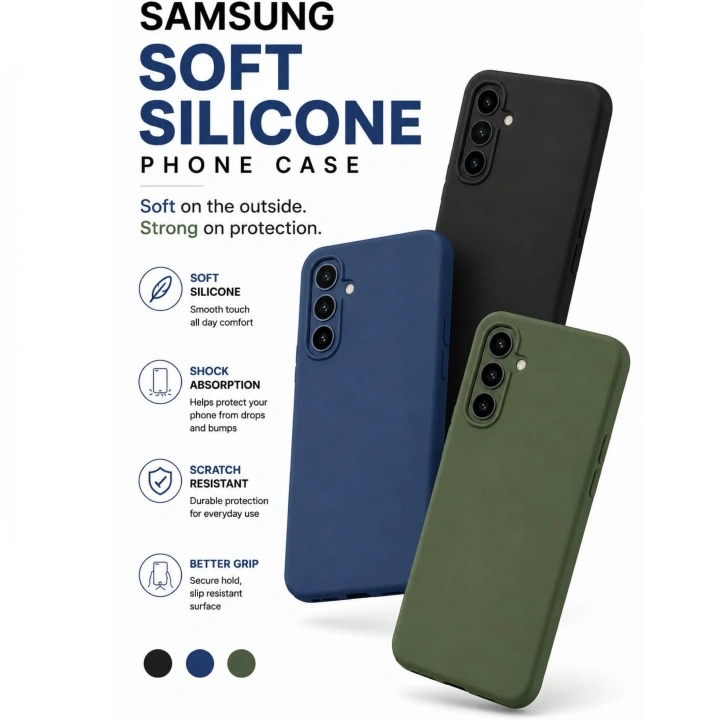 [SUPER DEALS!!!] Samsung Galaxy A04s,A05s, A14, A15, A16, A17 ,A24, A25, A26, A27,A34, A35, A36, A37,A54, A55, A56 ,A57 Original Soft Silicone Cover