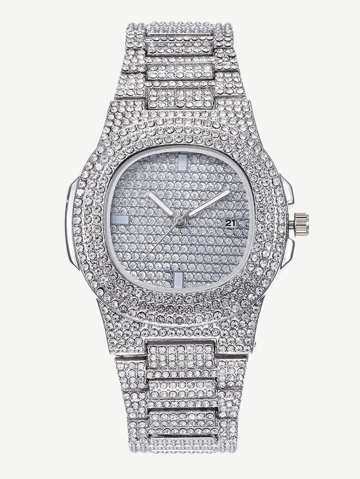 Unisex Luxury Iced-Out Watch Quartz Watch – Fully Blinged Rhinestone Wristwatch Ice Stoned Dial & Crystal -Embellished Strap Elegance for Men & Women