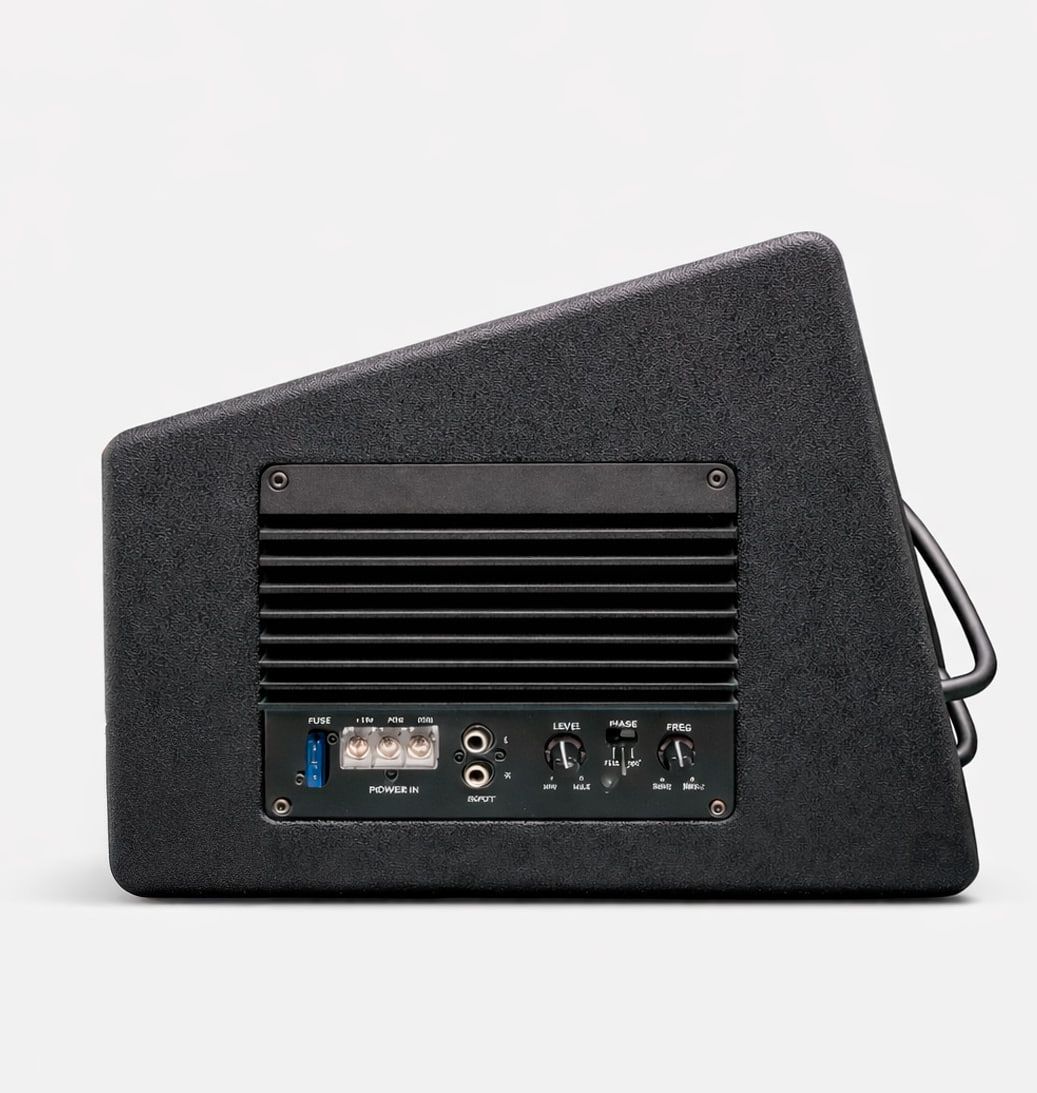 12V Audio 10 Inch Subs with Box and Amp 16cm Car Subwoofer Car Audio Active Bass Woofer Speaker Box