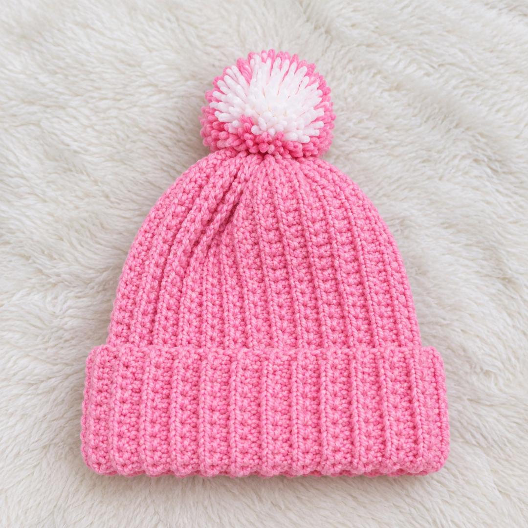 baby beanie hat/crocheted baby beanie hat