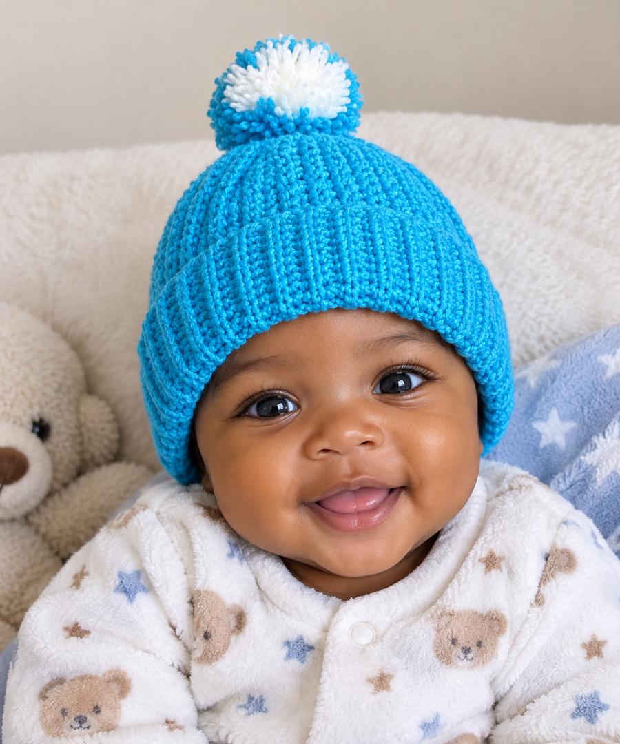 baby beanie hat/crocheted baby beanie hat