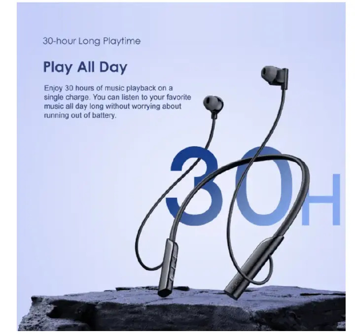 [Annivesary Offer] Oraimo Necklace Lite Call Vibration Wireless Headphones Audio and Video Sync in Game Noise Cancellation in Calls Dual Device Connection 30-hour Long Playtime Neck band