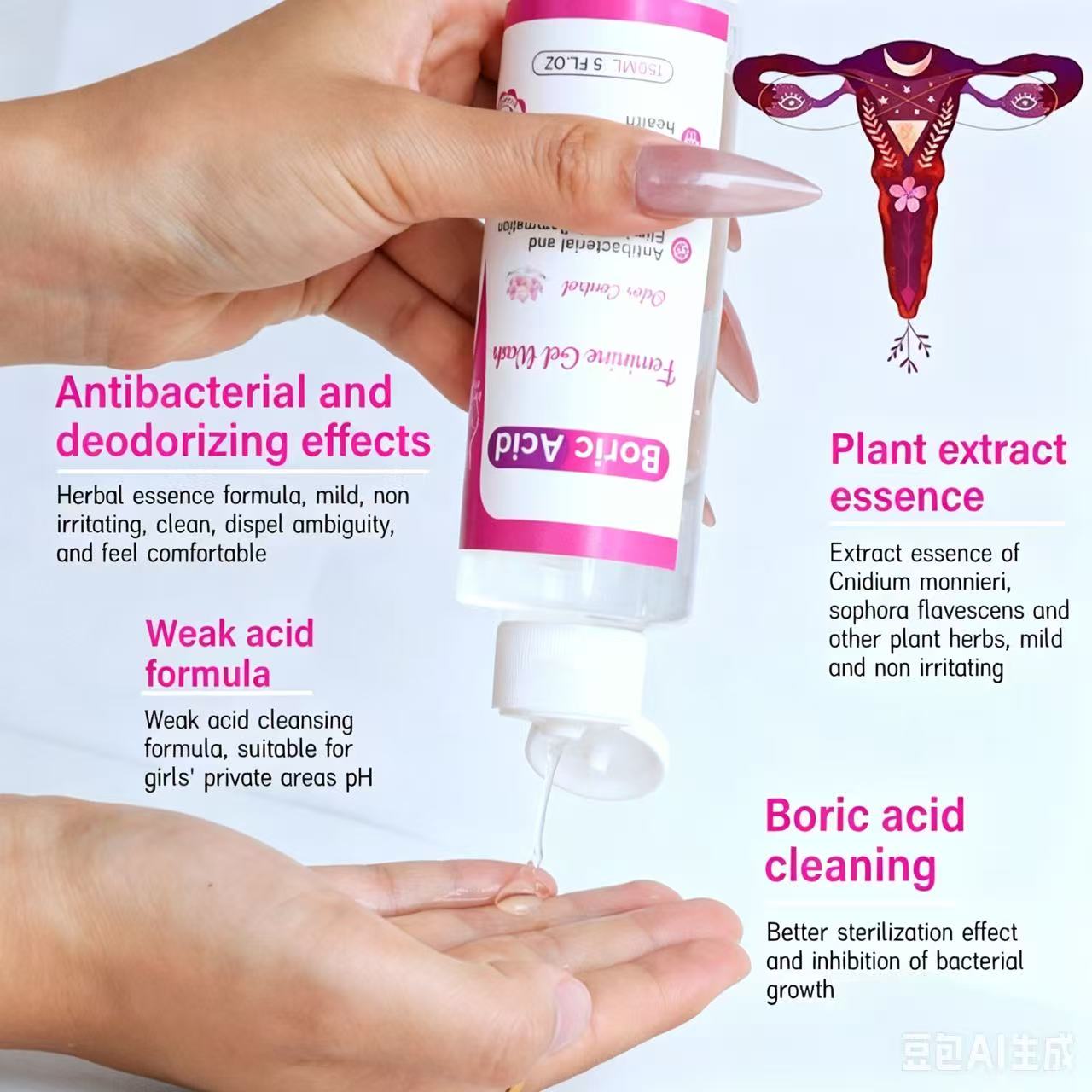 30Pcs/Bottle Medical Grade Boric Acid Vaginal Suppositories Intimate Health Support Women PH Balance Pills for Yeast Infection 600mg