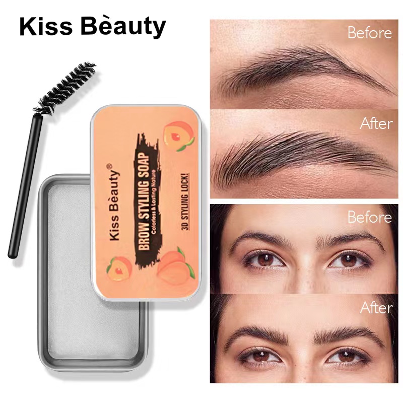 1PC Eyebrow Styling Gel Brows Wax Sculpt Soap Waterproof Long-Lasting 3D Feathery Wild Brow Styling Easy To Wear Makeup Eyebrow