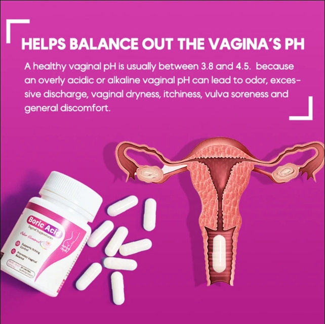 30Pcs/Bottle Medical Grade Boric Acid Vaginal Suppositories Intimate Health Support Women PH Balance Pills for Yeast Infection 600mg