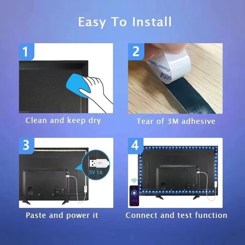 LED Strip Light Color USB RGB Tpae Bluetooth LED Strip Bedroom Decoration 5050 5m 10m TV LED Backlight For Christmas