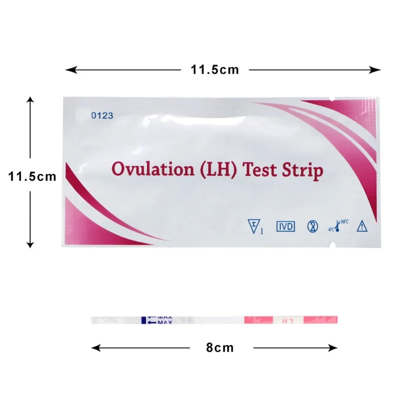100/50/20/10Pcs Women LH Ovulation Test Strips Over 99% Accuracy Quick Response Fertility Ovulation Tests Strips Home Urine Measuring Kits