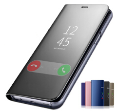 Mirror Flip Case For Samsung Galaxy A10 A30 A40 A50 A70 A80 M20 M30 J4 Plus J6 2018 S7 edge S8 S9 Plus S10 Note 10 Pro 8 9 Cover