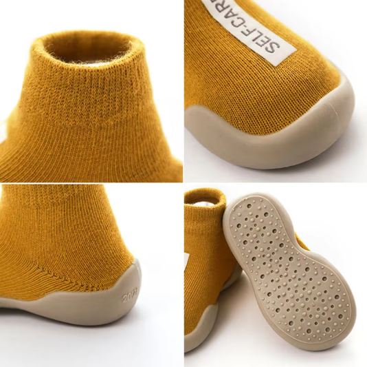 Unisex Baby Shoes First Shoes Baby Walkers Toddler First Walker Baby Girl Kids Soft Rubber Sole Baby Shoe Knit Booties Anti-slip