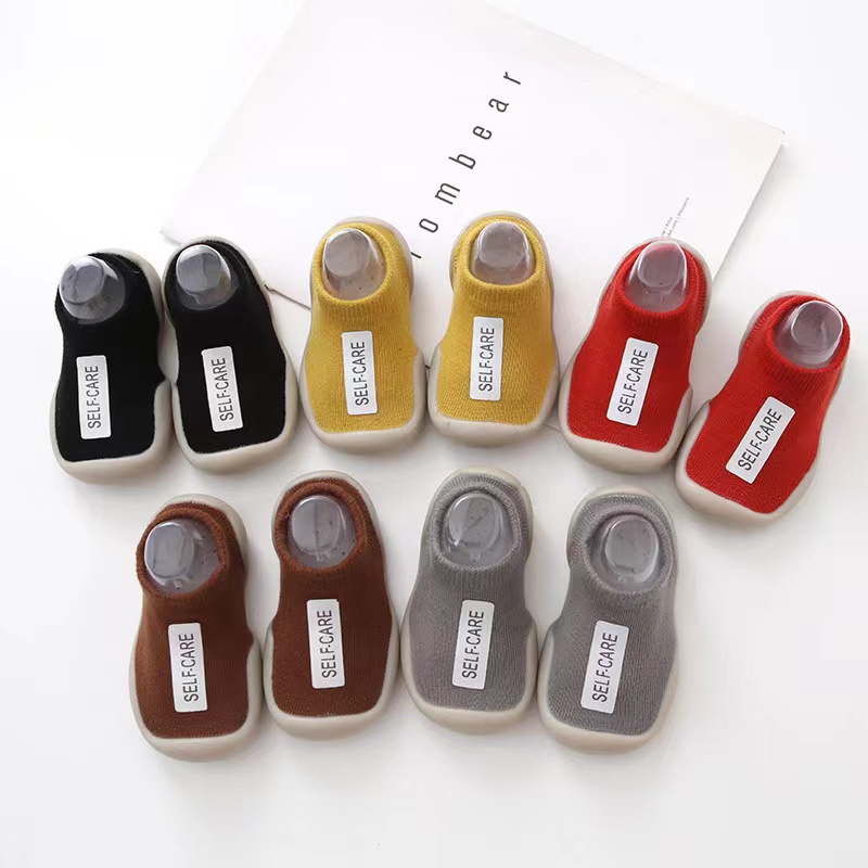 Unisex Baby Shoes First Shoes Baby Walkers Toddler First Walker Baby Girl Kids Soft Rubber Sole Baby Shoe Knit Booties Anti-slip