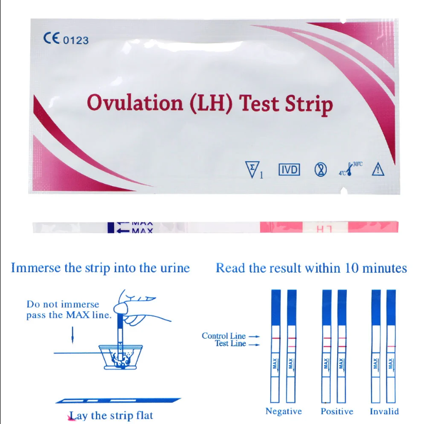 100/50/20/10Pcs Women LH Ovulation Test Strips Over 99% Accuracy Quick Response Fertility Ovulation Tests Strips Home Urine Measuring Kits
