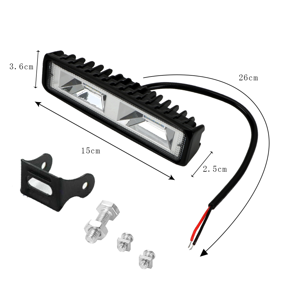 LED Headlights 12-24V For Auto Motorcycle Truck Boat Tractor Trailer Offroad Working Light 48W LED Work Light Spotlight