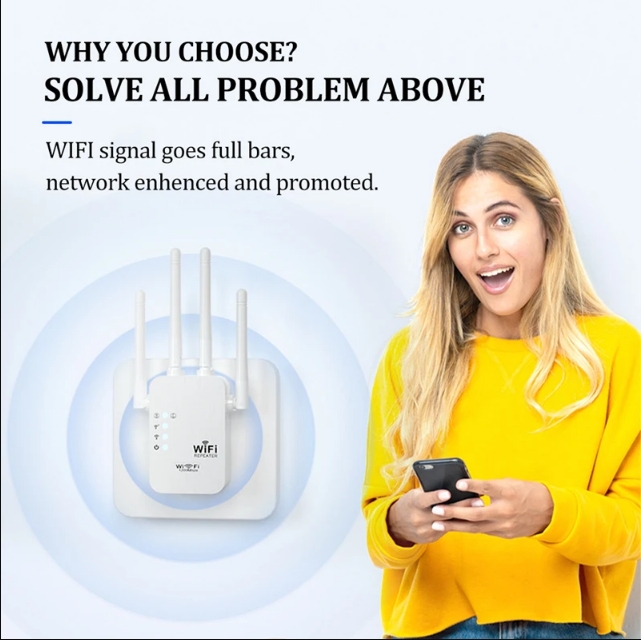 Xiaomi 1200Mbps Wifi Amplifier Dual band 2.4G 5G Repeater Network Expander Range Extender Signal Booster Wireless Wi-Fi Router