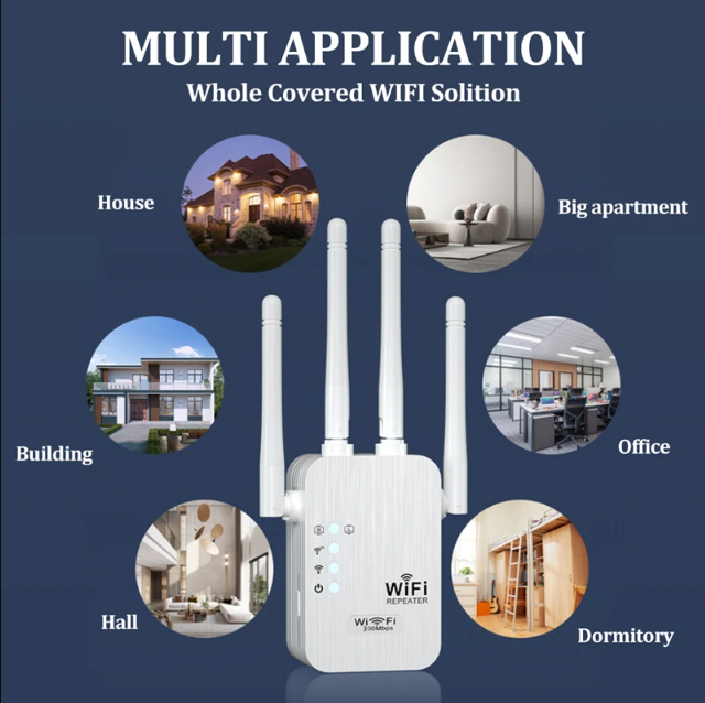 Xiaomi 1200Mbps Wifi Amplifier Dual band 2.4G 5G Repeater Network Expander Range Extender Signal Booster Wireless Wi-Fi Router