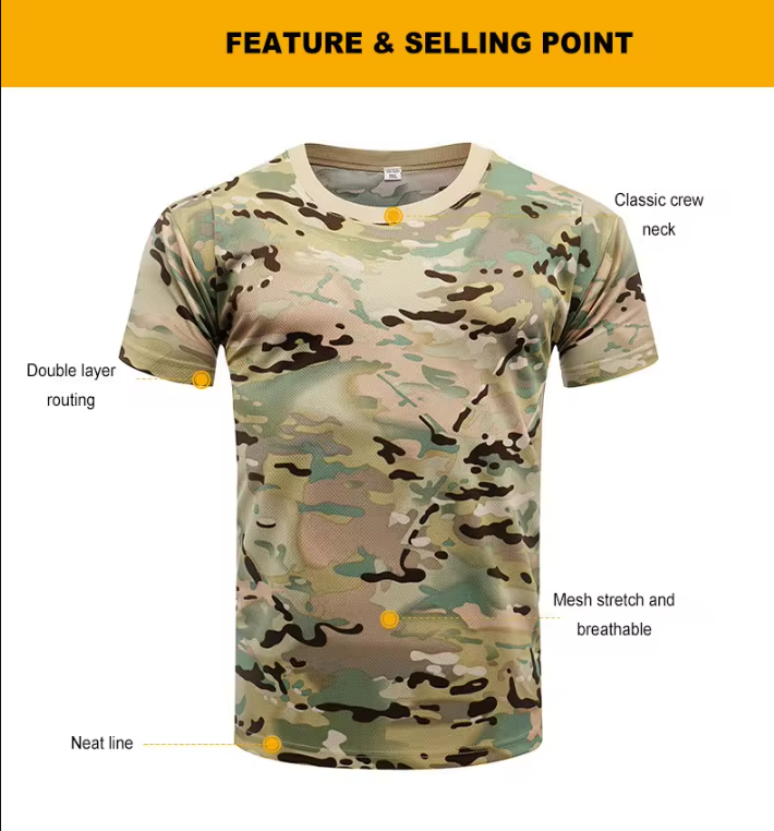 3D Camouflage T-Shirt Men Clothes Outdoor Fashion Casual O Neck Short Sleeve Summer Street Oversized Men Outdoor Sport T Shirts