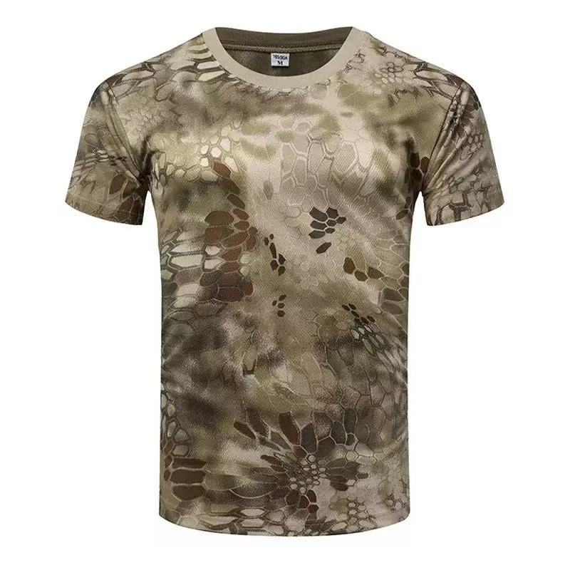 3D Camouflage T-Shirt Men Clothes Outdoor Fashion Casual O Neck Short Sleeve Summer Street Oversized Men Outdoor Sport T Shirts