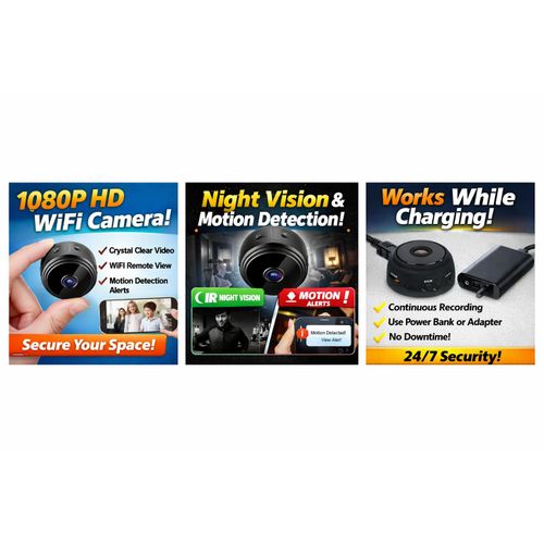 A9 MINI SPY NANNY WIFI CCTV CAMERA HIDDEN CAMERA - 1080P SPY SURVEILLANCE CAMERAS