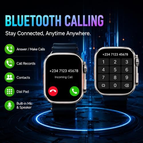 KIROTECH i20 Ultra 3 MAX Smart Watch 10 In 1 Set Bluetooth Calling 2.3" HD Display Wireless Earbuds Protective Case IP67 Waterproof Fitness Watch For Android iOS