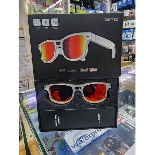 Airmez AI Smart Glasses with Camera (12MP, Multilingual Translation, 3 Lens Sets, Waterproof)