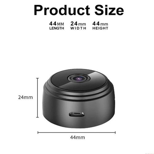 Small Mini Digital Hidden CCTV Camera Wireless Small Camera For Security Hidden WiFi/Remote Camera - Black