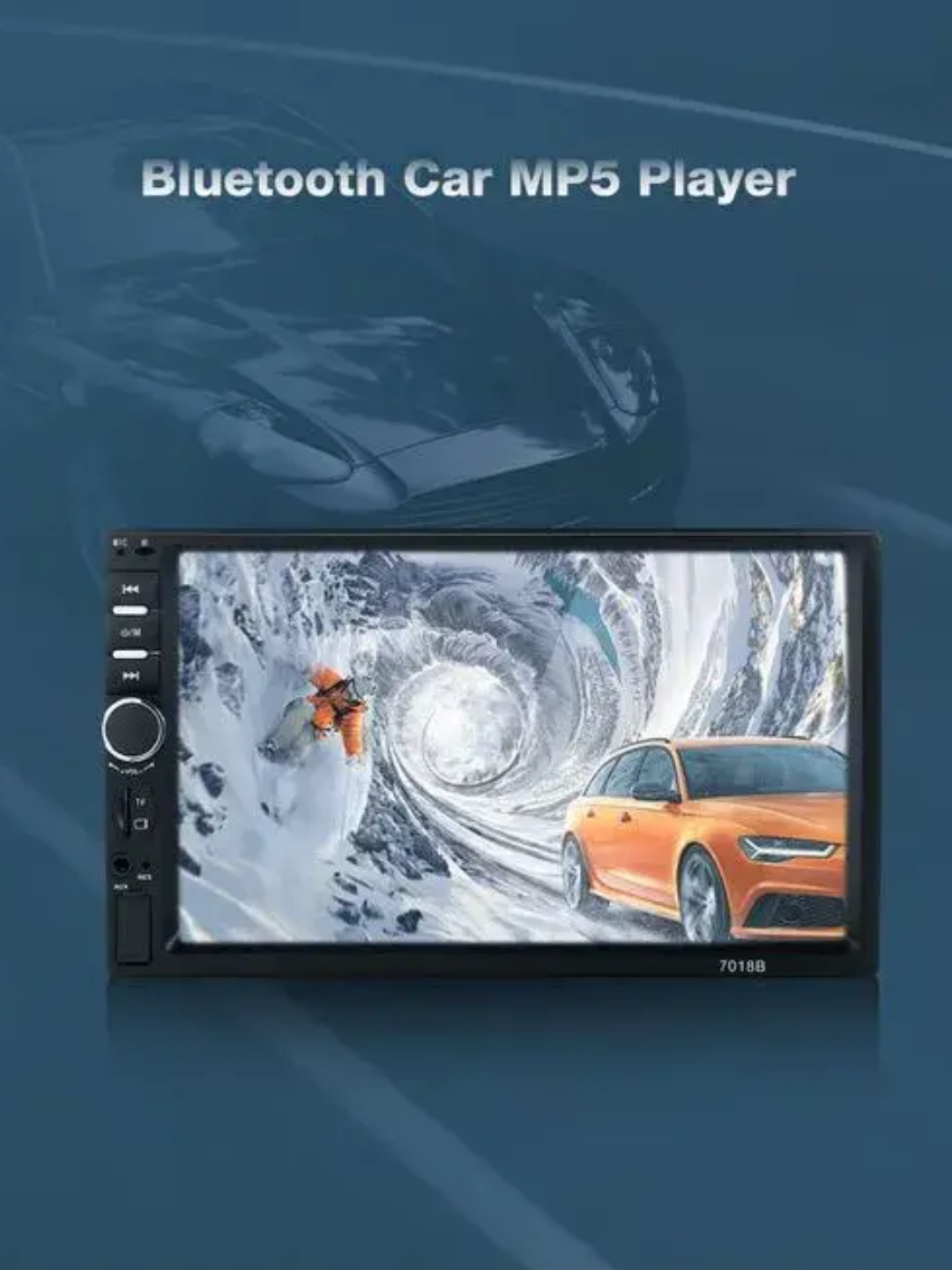 7018B Bluetooth Car MP5 Player 7 inch TFT Touchscreen FM Radio Remote Control 8-LED Rear Camera
