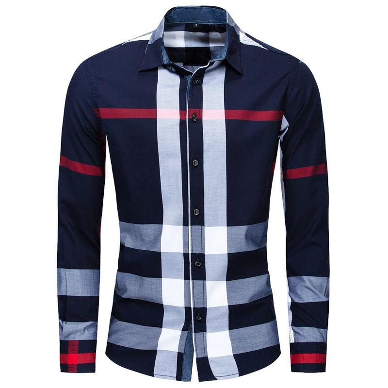 Men geometric print lapel long‑sleeve shirt, casual top for spring autumn ，Spring and Autumn men's casual lapel long sleeved shirt 3D printed men's trendy shirt men's clothing