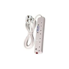 Power King HOME BEST 4 WAY POWER EXTENSION WITH LONG CABLE+FREE 40MM MINDY PADLOCK