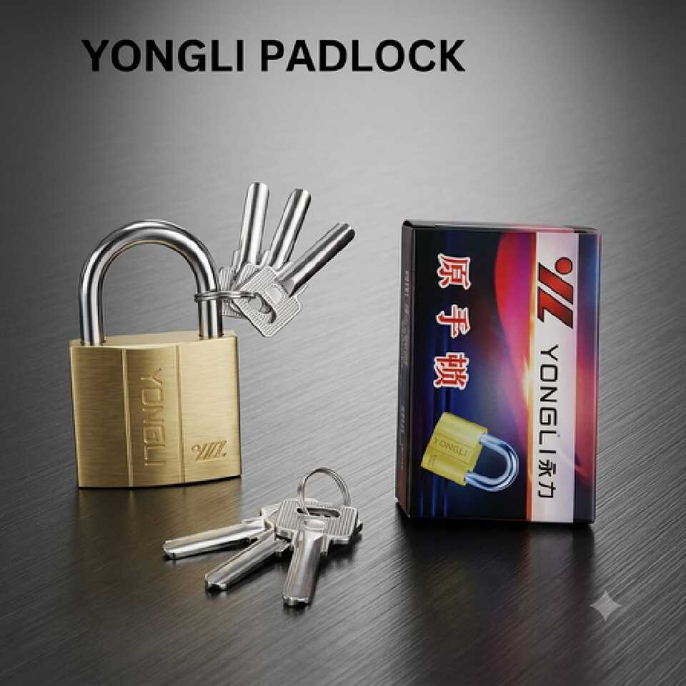 YONGLI HEAVY-DUTY BRASS-FINISH SECURITY PADLOCK