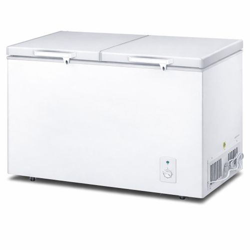 Premier 500L Spacious Chest Deep Freezer, Double Lid Top Load, White, High Capacity Freezing Storage