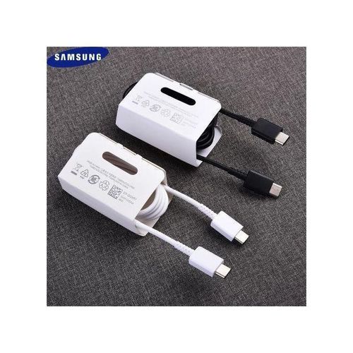 Samsung Galaxy Fast Charger C type c USB TYPE C TO USB TYPE C CABLE FOR APPLE, Galaxy A16 A15 5G A14 A13 A53 A54 A55 A06 A04s A05s A12 A52 S25 S24 S23 S22 S21 S20 S10 Z Flip 5 Z Fold 5 - Black,White