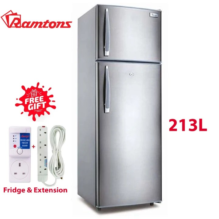 Ramtons RF/130 213L Double Door Fridge, Ramtons 213L Refrigerator, 2 Door Fridge with Dispenser, Direct Cool Fridge, Ramtons Fridge Kenya, Double Door Refrigerator, 213L Fridge