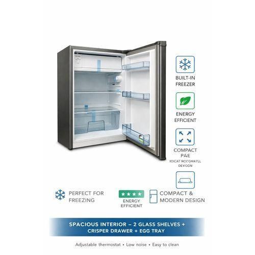 Ecomax 90L Single Door Fridge, Ecomax 90 Litres Refrigerator, 90L Energy Saving Fridge, 3 Star Fridge, Ecomax Mini Fridge, Compact Refrigerator, Grey Fridge, Fridge Guard