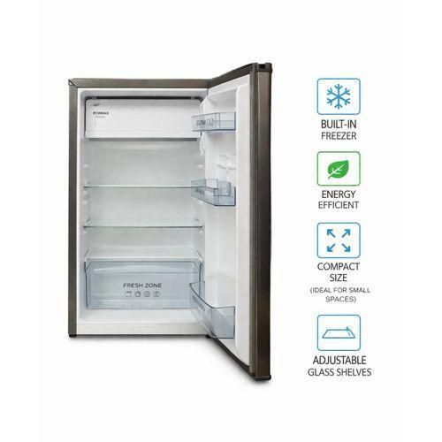 Ecomax 90L Single Door Fridge, Ecomax 90 Litres Refrigerator, 90L Energy Saving Fridge, 3 Star Fridge, Ecomax Mini Fridge, Compact Refrigerator, Grey Fridge, Fridge Guard