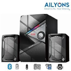 AILYONS ELP2411K 2.1CH Subwoofer Home Theatre Multimedia Bluetooth Speaker System | USB, SD, AUX, FM Radio, MP3, Remote Control, LED Display